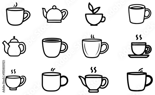 Cup tea icons.eps