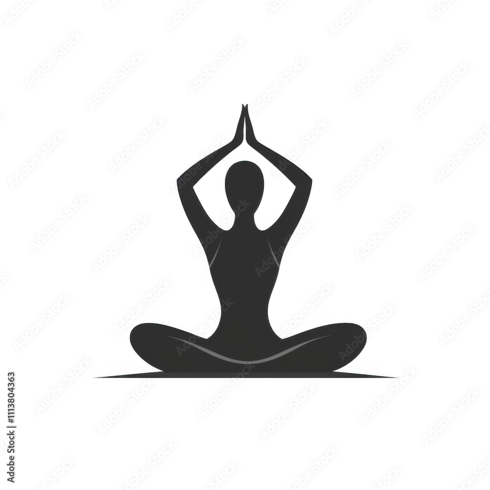 Black icon of Yoga Block icon png Minimalist flat icon, vector logo style sign clipart on a transparent background