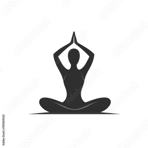 Obraz na płótnie Black icon of Yoga Block icon png Minimalist flat icon, vector logo style sign clipart on a transparent background w salonie