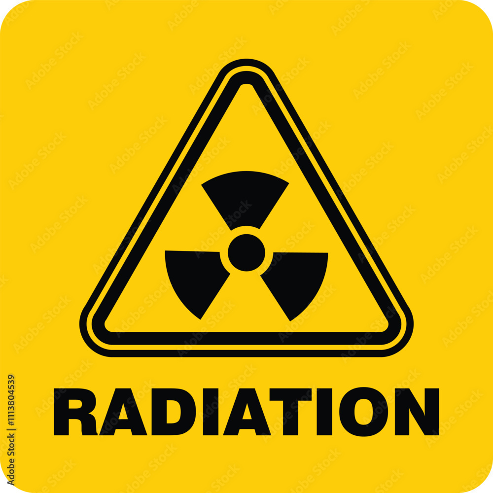 Danger, Radiation Area, sign vector Danger, Radiation Area, sign vector