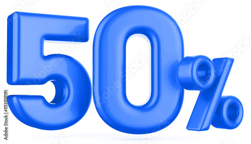 50 percent blue offer in 3d