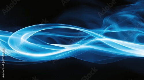 Close-up of white smoke rings swirling and overlapping in an intricate pattern on a black background