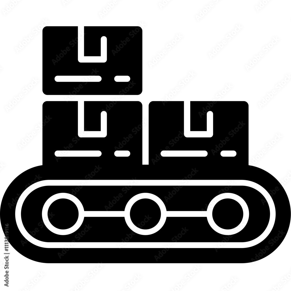 Production Line Icon Production Line Icon
