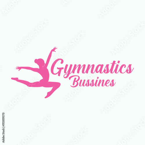 gymnastics Training Logo Fitness Vector Symbol Emblem Design