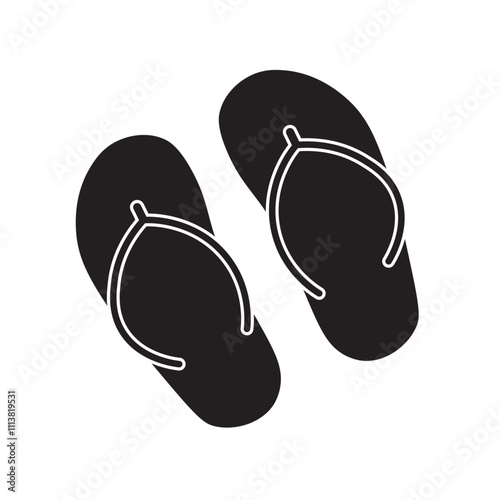 flip flops flat icon vector