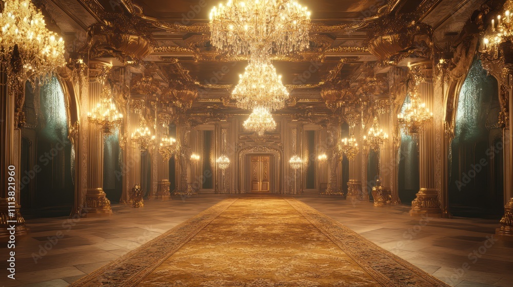 Obraz premium Golden Hallway