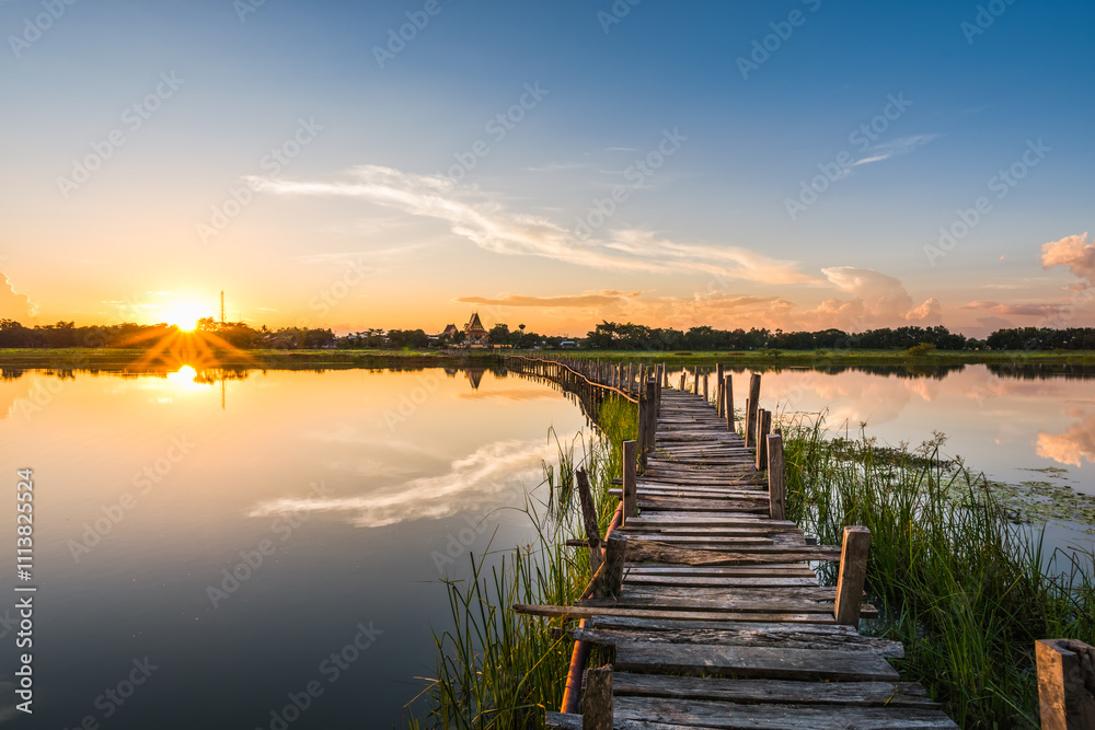 Wood bridge