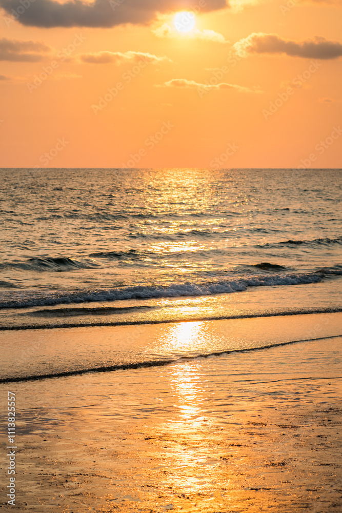 sunset on the beach