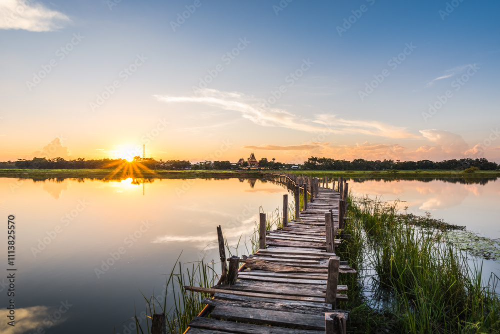 Wood bridge