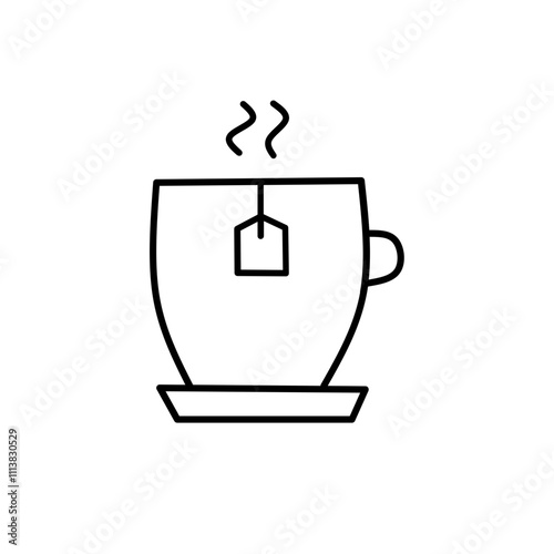 Simple Set of Coffee and Tea Related Vector Line