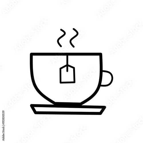 Simple Set of Coffee and Tea Related Vector Line