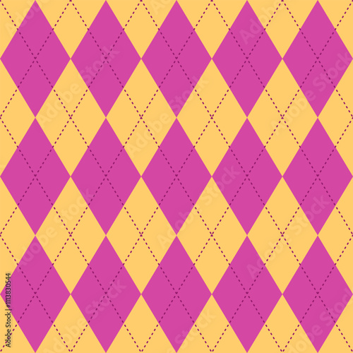 Argyle vector pattern  squares Seamless geometric background for clothing, wrapping paper, backdrop, for cards.