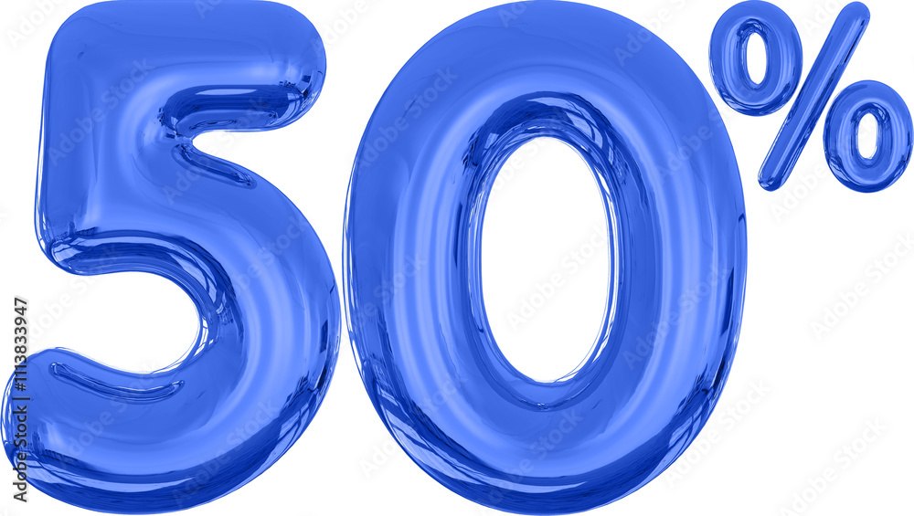 50 percent blue balloon offer in 3d 50 percent blue balloon offer in 3d