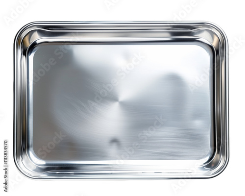 Elegant Stainless Steel Baking Tray with Transparent Background