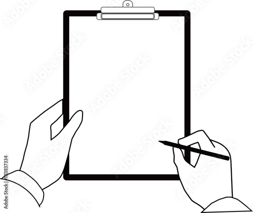 Simple and Easy to Use! Hand-drawn Clipboard Illustration