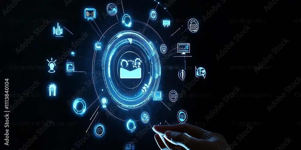 Big data analytics and business intelligence concept with chart and graph icons on a digital screen interface and a businessman in background
Big data analytics and business intelligence concept with chart and graph icons on a digital screen interface and a businessman in background