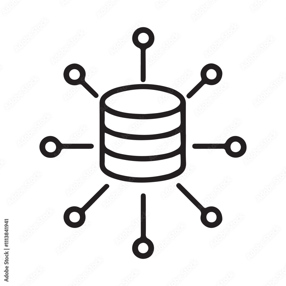 Power house connection network vector design.