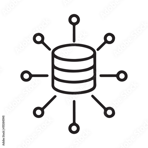 Power house connection network vector design.