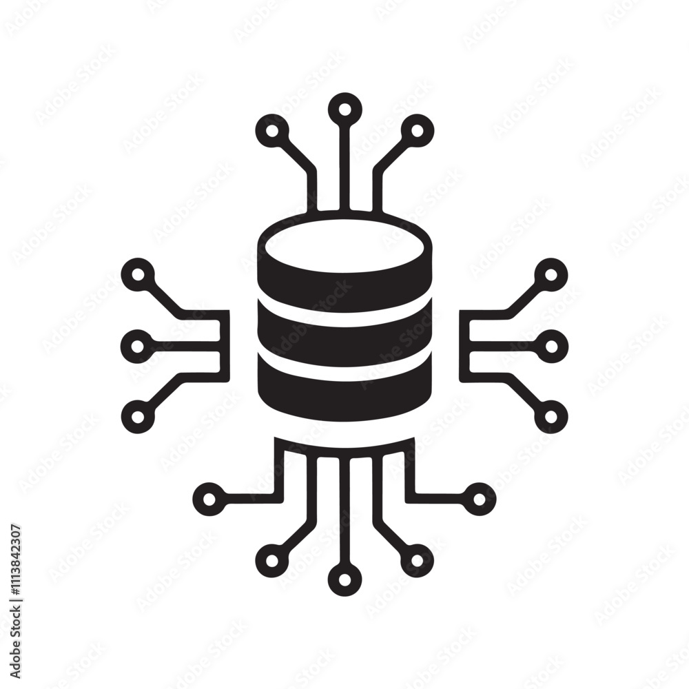 Power house connection network vector design. Power house connection network vector design.
