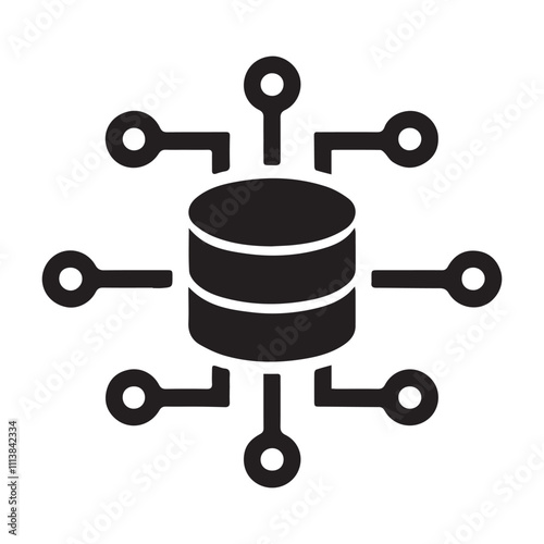 Power house connection network vector design.
