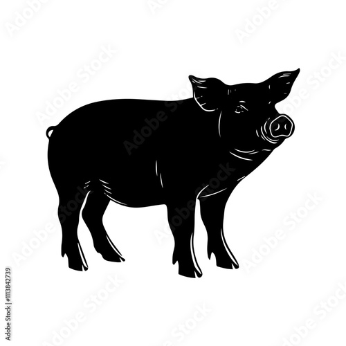 black pig silhouette