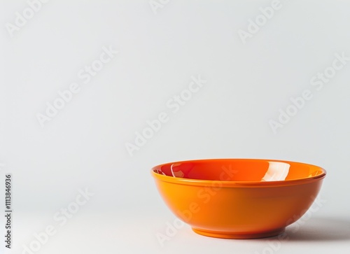 Orange Bowl on White Background