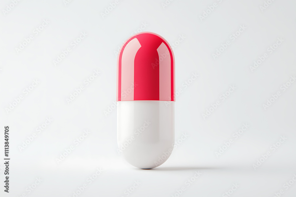 Close-up of pill capsule on white background. Close-up of pill capsule on white background.