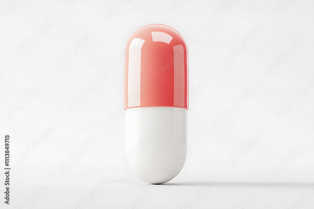 Close-up of pill capsule on white background. Close-up of pill capsule on white background.