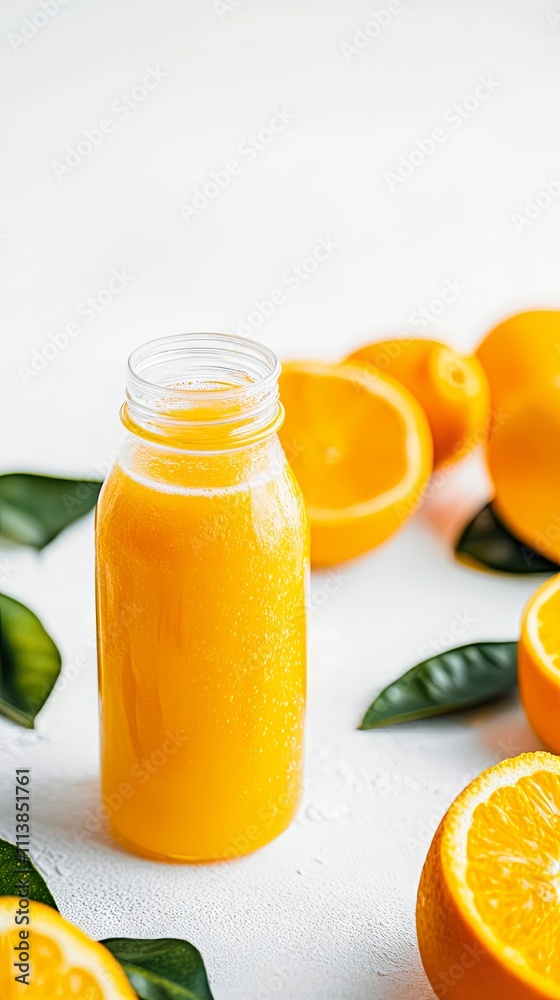 Fresh Orange Juice in a Bottle - A Healthy and Delicious Start to Your Day Fresh Orange Juice in a Bottle - A Healthy and Delicious Start to Your Day
