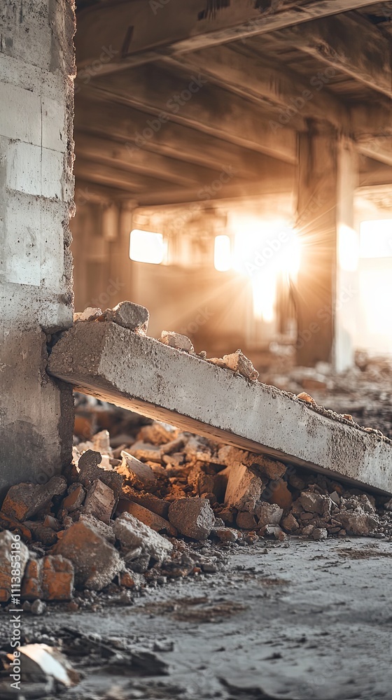 Abandoned Building Ruins Under Sunlight Abandoned Building Ruins Under Sunlight