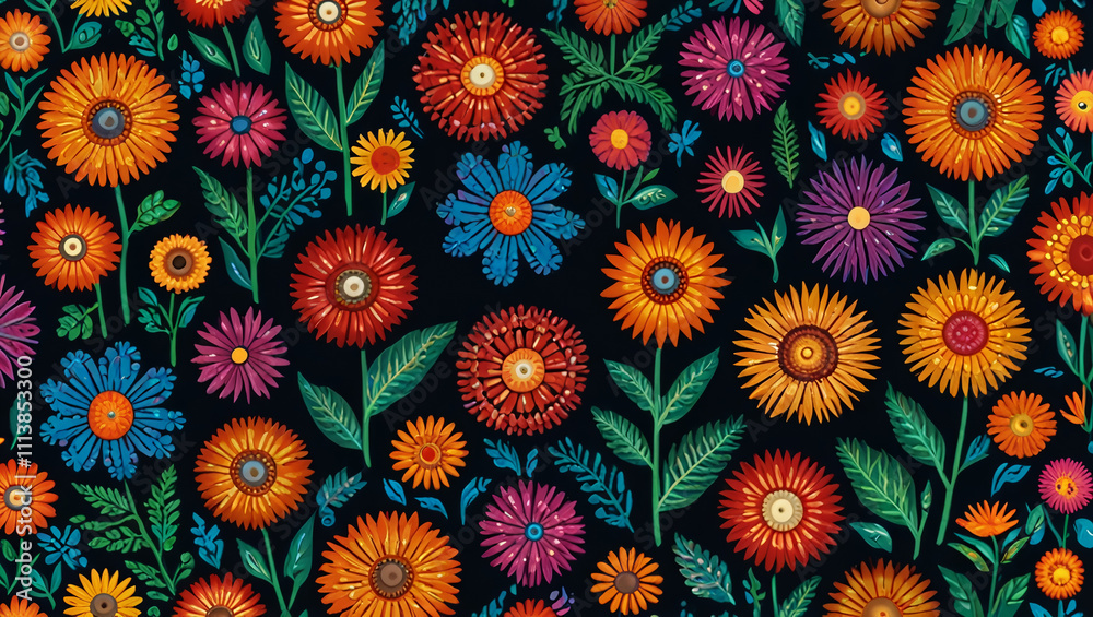 Seamless pattern with floral background illustration Seamless pattern with floral background illustration