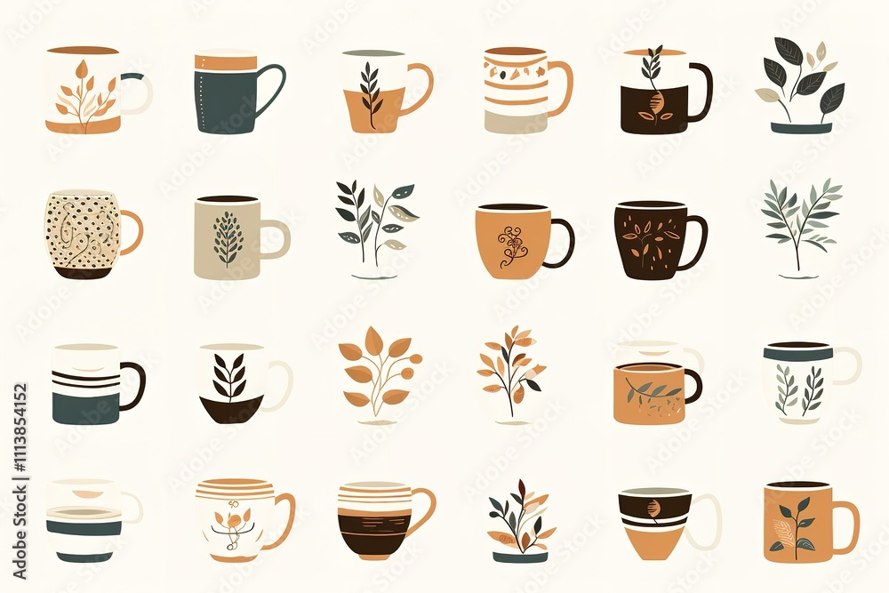 Obraz premium Collection of vector icon or logo coffee, element icon or logo designs for your coffee business 