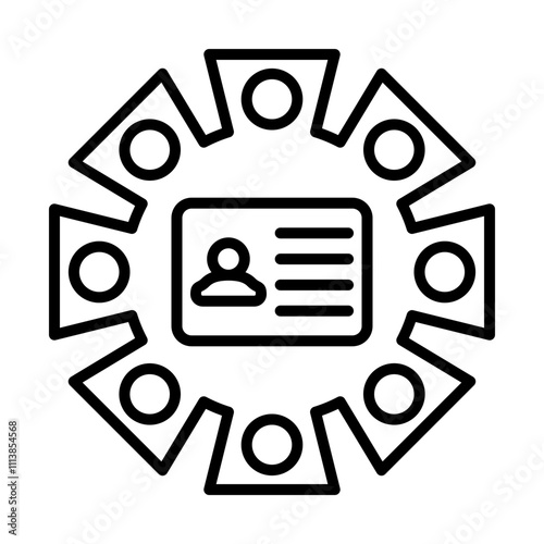 Corporate Identity line icon