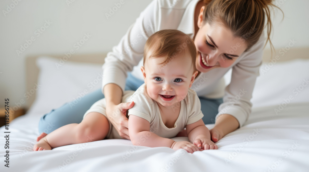 Bonding Moments in a Cozy Bedroom With Soft Light Bonding Moments in a Cozy Bedroom With Soft Light