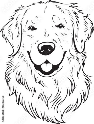 Golden Retriever Outline Vector | Dog Silhouette Art | Pet Illustration | Golden Retriever Clipart | Animal Line Art | Dog Outline Drawing | Puppy Vector Design | Minimalist Dog Artwork | Pet Lover 