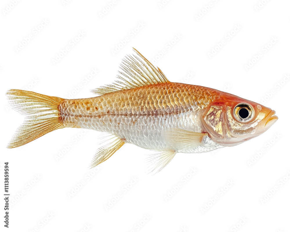 vibrant fish with golden scales and prominent fins, isolated on white background, showcasing its detailed texture and natural beauty vibrant fish with golden scales and prominent fins, isolated on white background, showcasing its detailed texture and natural beauty