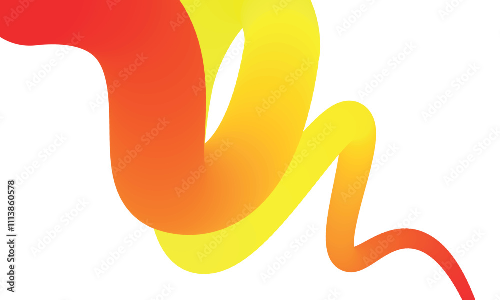 Fototapeta premium Wavy shape with Colorful gradient. Vector illustration.