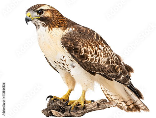 a bird standing on a piece of wood photo