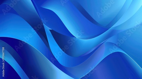 Abstract Blue Waves Background
