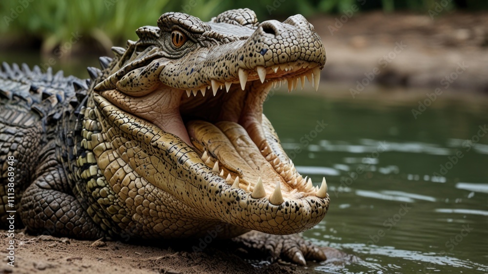 Obraz premium Crocodile in Water