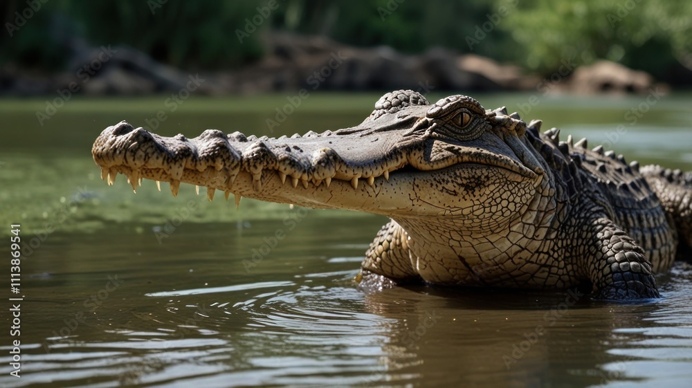 Obraz premium Crocodile in Water