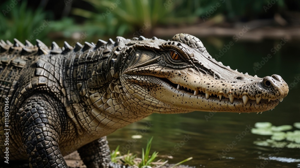 Obraz premium Crocodile in Water