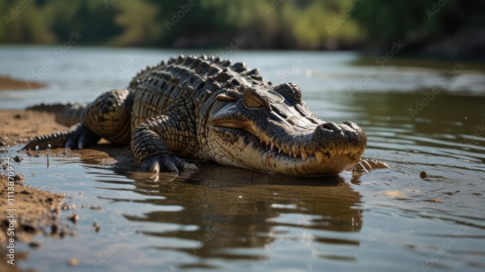 Obraz premium Crocodile in Water