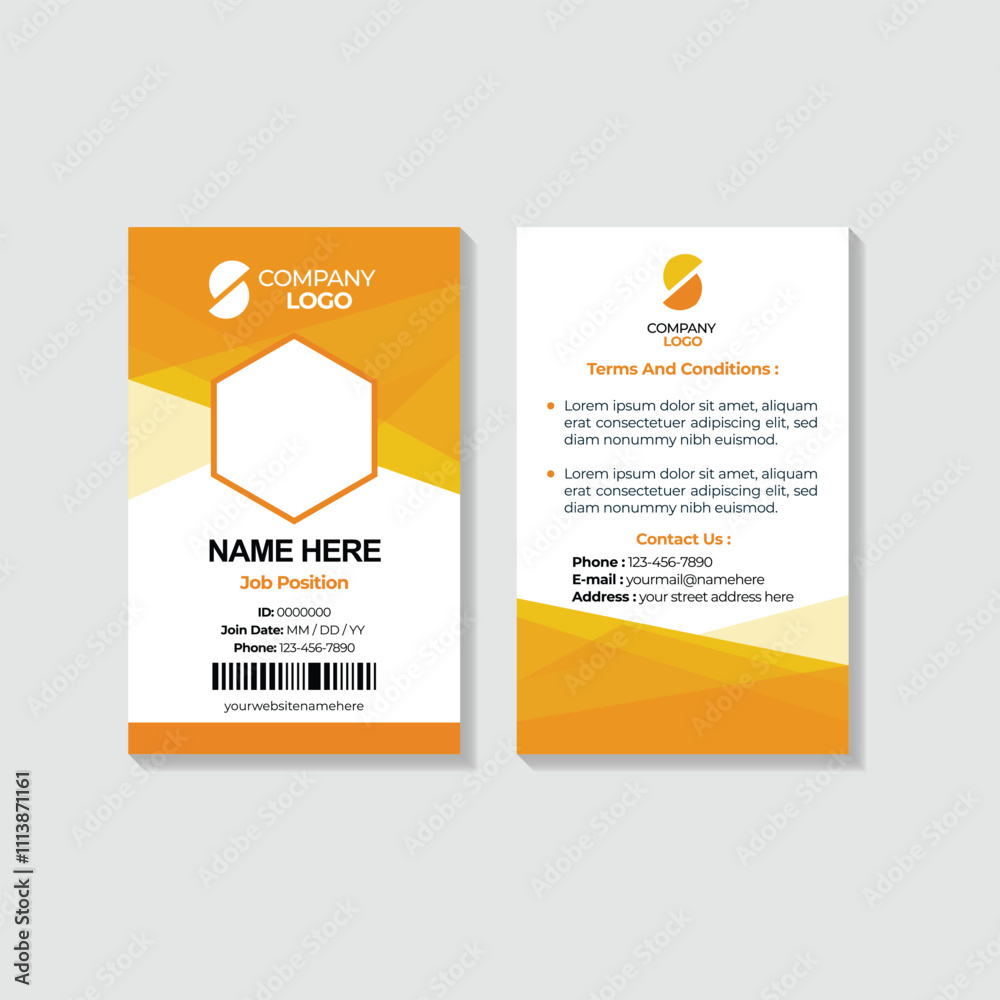 Corporate Id card design template - vector Corporate Id card design template - vector