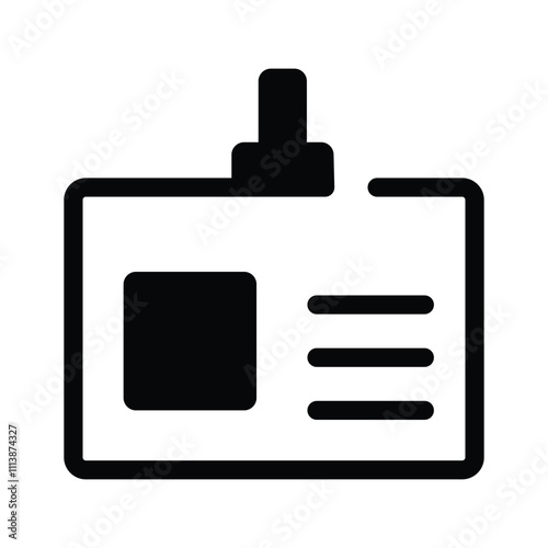 A badge symbolizing identification or access credentials vector design