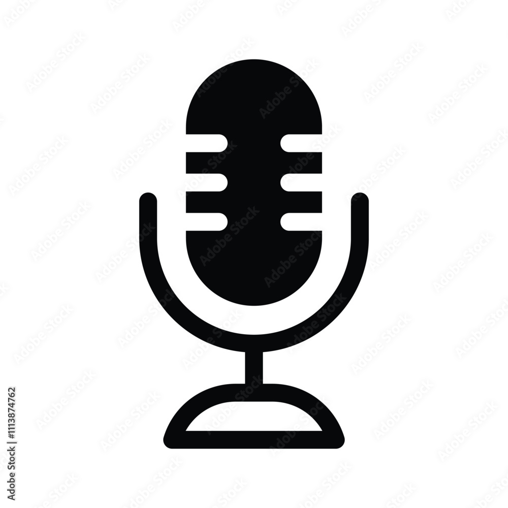 Get this amazing icon of microphone in modern style Get this amazing icon of microphone in modern style
