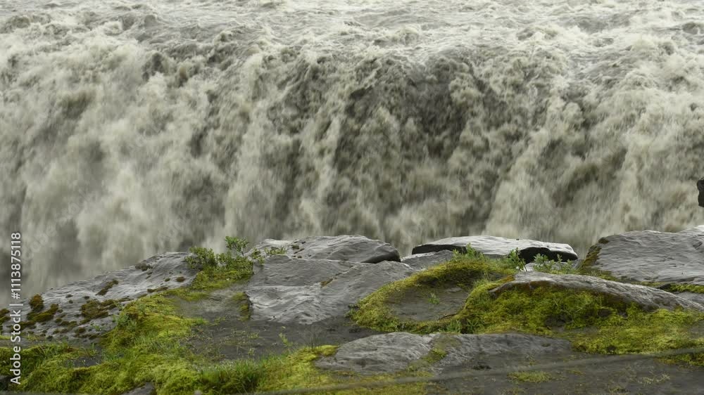 Dettifoss is the most powerful waterfall on Iceland and in the whole Europe Dettifoss is the most powerful waterfall on Iceland and in the whole Europe