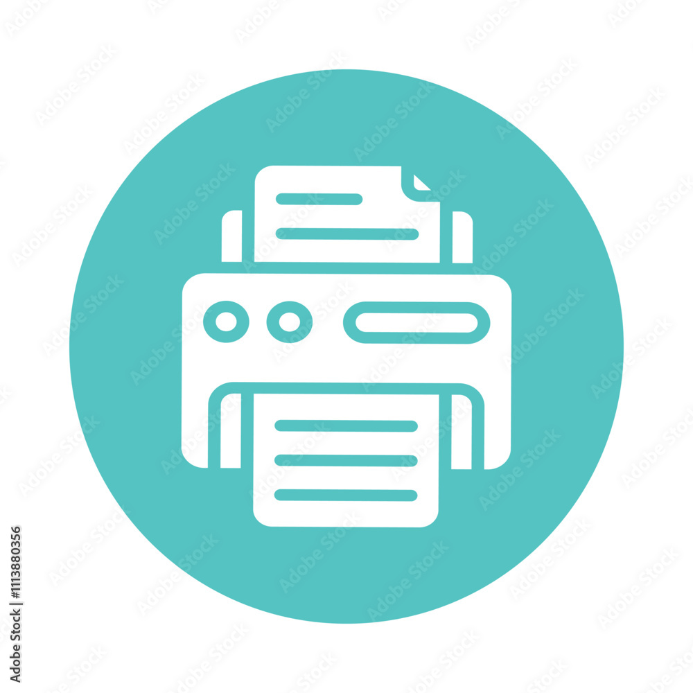 Printer Vector Glyph Cricle Icon.Eps file 10 Printer Vector Glyph Cricle Icon.Eps file 10