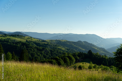 Beautirful background of the Summer mountain landscape photo