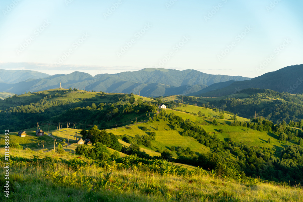 Obraz premium Beautirful background of the Summer mountain landscape